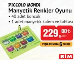 PİCCOLO MONDİ MANYETİK RENKLER OYUNU